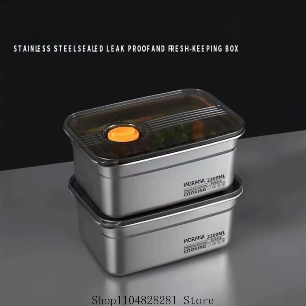 New316stainless steel fresh-keeping box for household refrigerators, moisture-proof and leak proof food box, fruit box, lunchbox
