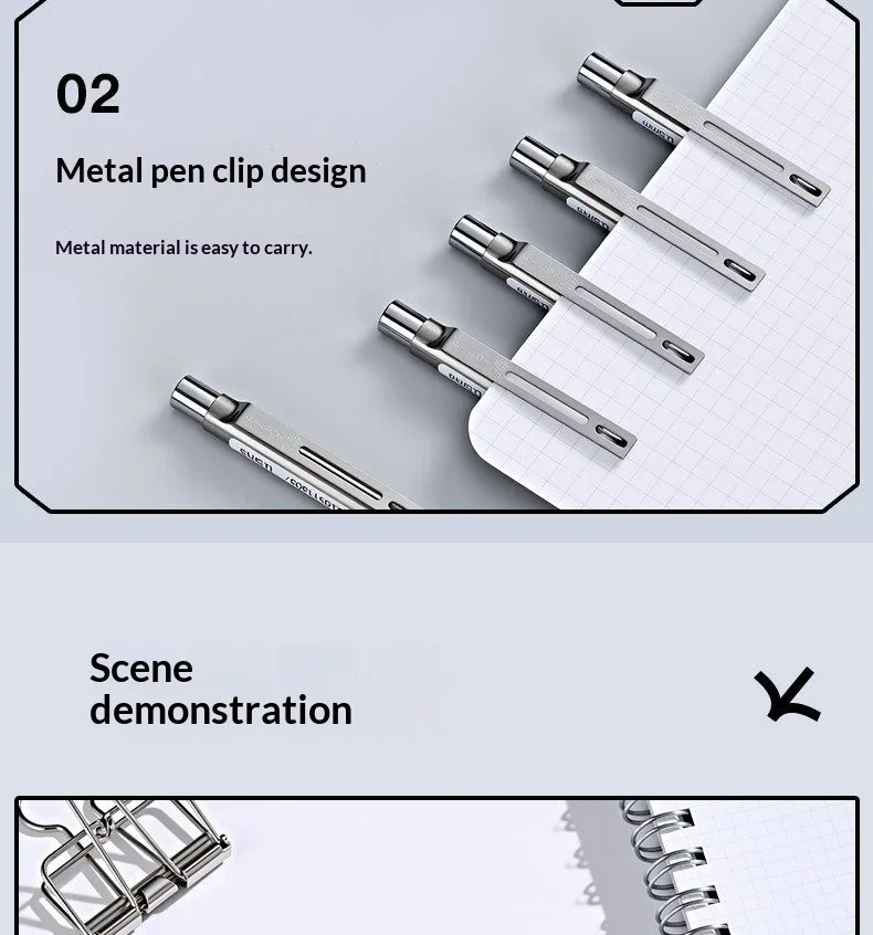 PILOT HS-40S-S BIRDIE Mini Druckbleistift 0,5 mm Silber Ultra-Slim Edelstahlhülse Taschen-Zeichenstifte Japanische Schreibwaren – Detail 10