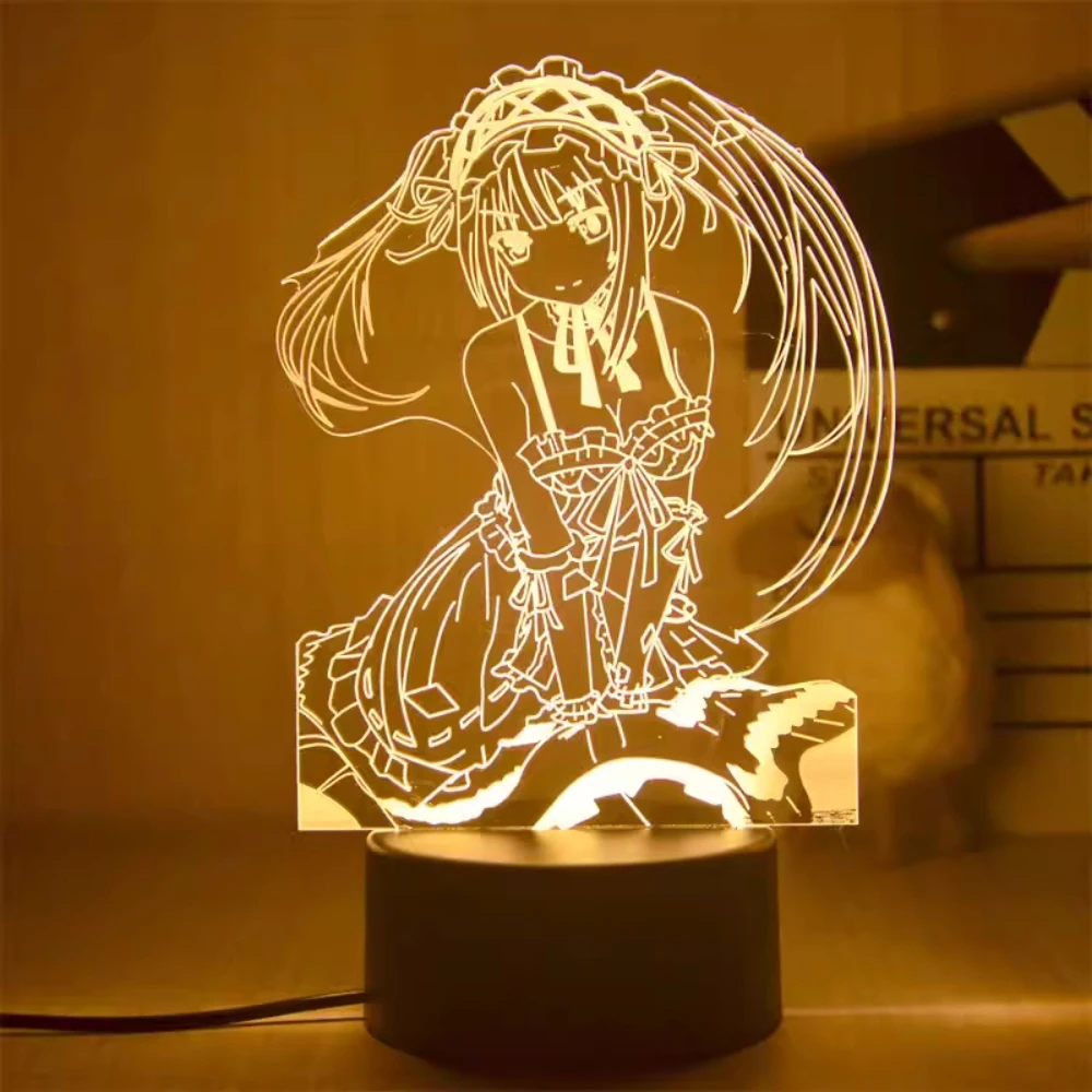 Anime Lampe niedlichen hübschen Mädchen 3d Nachtlicht Acryl führte Nachtlicht Farben sexy Frauen Tisch lampen für Schlafzimmer Dekor Geschenke