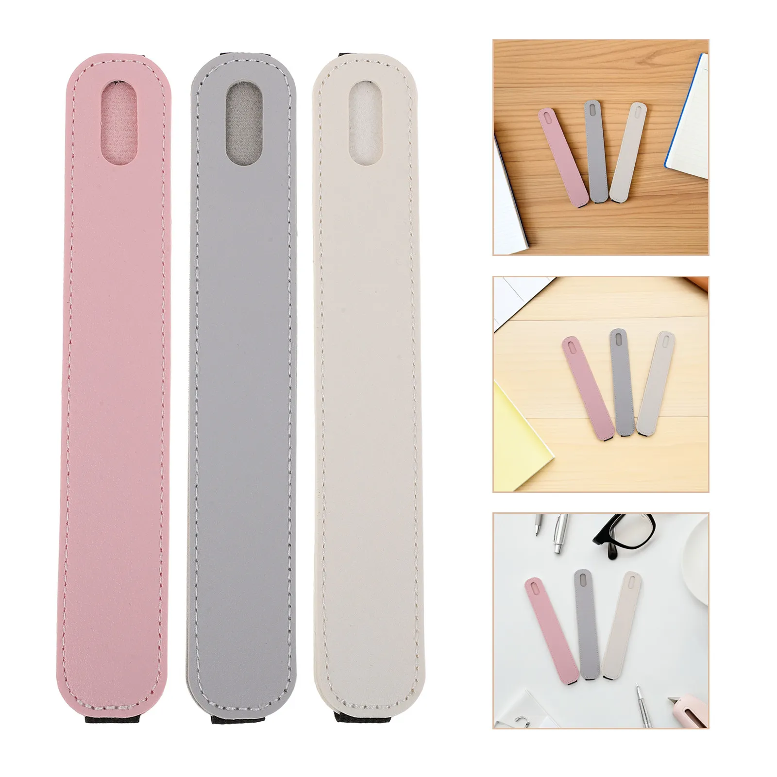 3Pcs Elastic Stylus Pen Holder Case Lightweight Waterproof Dustproof PU Sleeve for 8-10.3 Inch Tablets Capacitive Pencil Secure