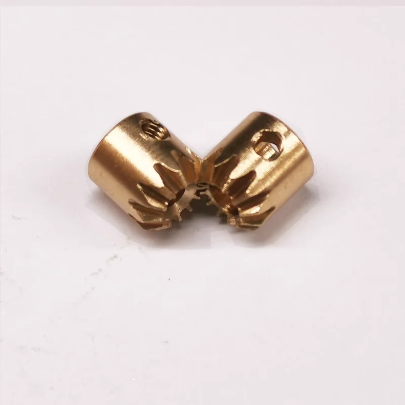 90 Degree Brass Metal Bevel Gear Models Right Angle Transmission 0.5M 12T 2/3mm gear