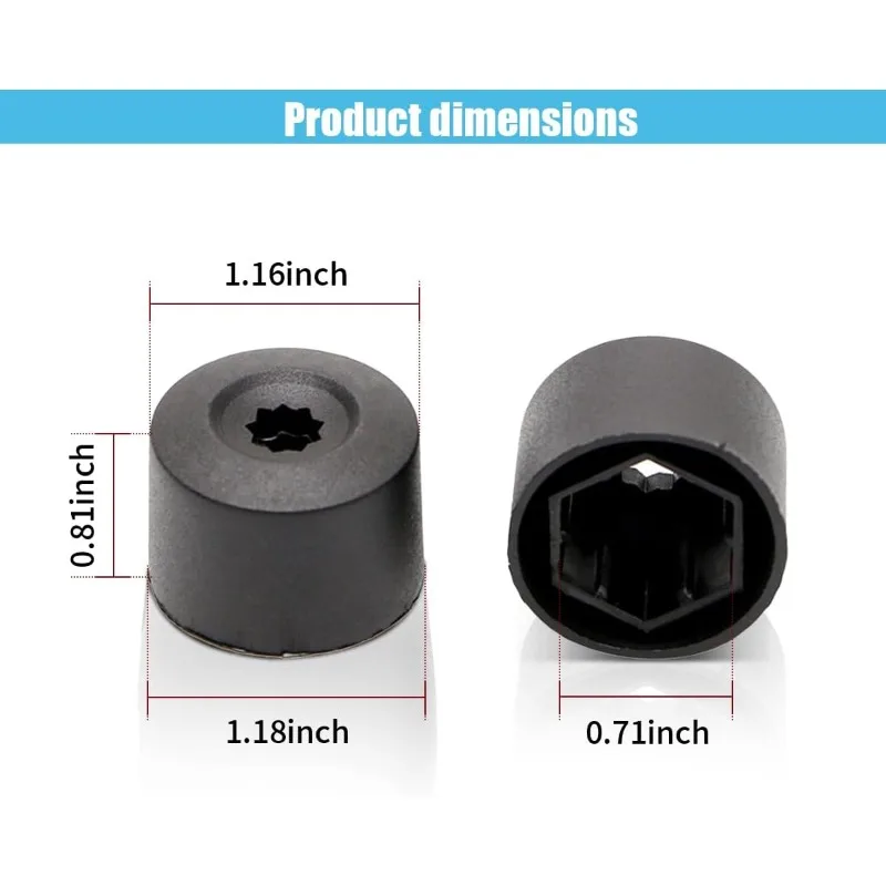 Universal 17mm Auto Wheel Hub Nut Caps Anti‑Corrosion Tire Bolt Screw Protective Decorative Covers Car Exterior Parts
