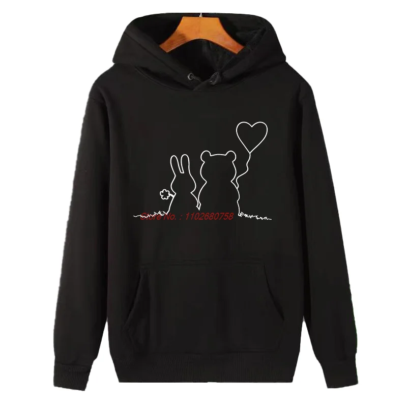 

Милый кролик, медведь, любовь, пара, кролик, медведь, графические толстовки с капюшоном, флисовая толстовка, толстый свитер, толстовка, мужская зимняя одежда