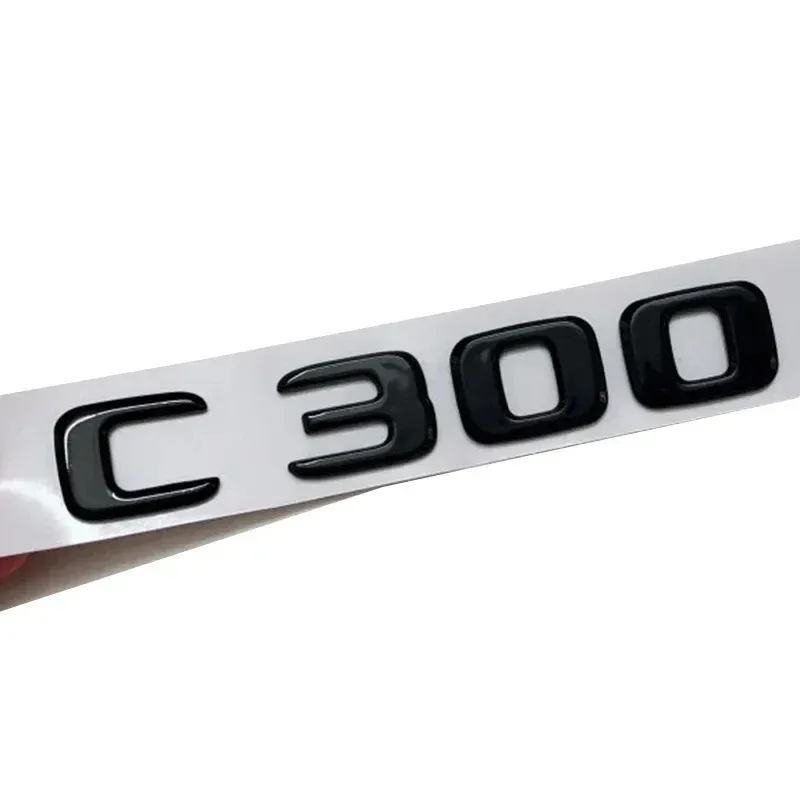 3D ABS Glossy Black For C200 C220 C250 C300 4MATIC W205 W206 W204 Car Trunk Letters Emblem Logo Badge Sticker Accessories