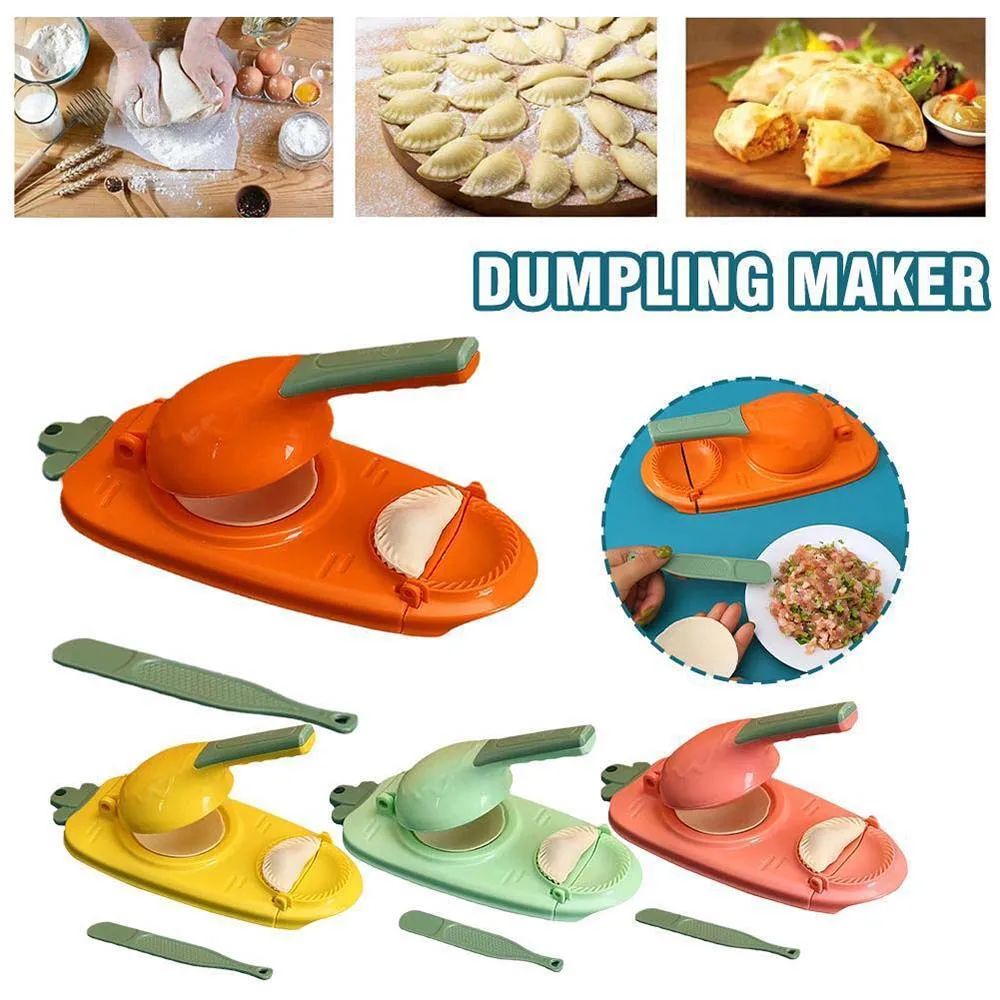 

Dumpling Skin Artifact DIY Dumpling Maker 2-in-1 Portable Dumpling Wrappers Maker and Press Dumpling Skin Machine Manual Molds