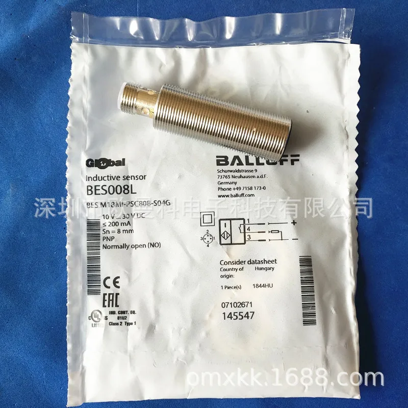 

Balluff Proximity Switch BES M18MG-PSC16F-S04G Plug Interface Type 4-Wire PNP Normally Open