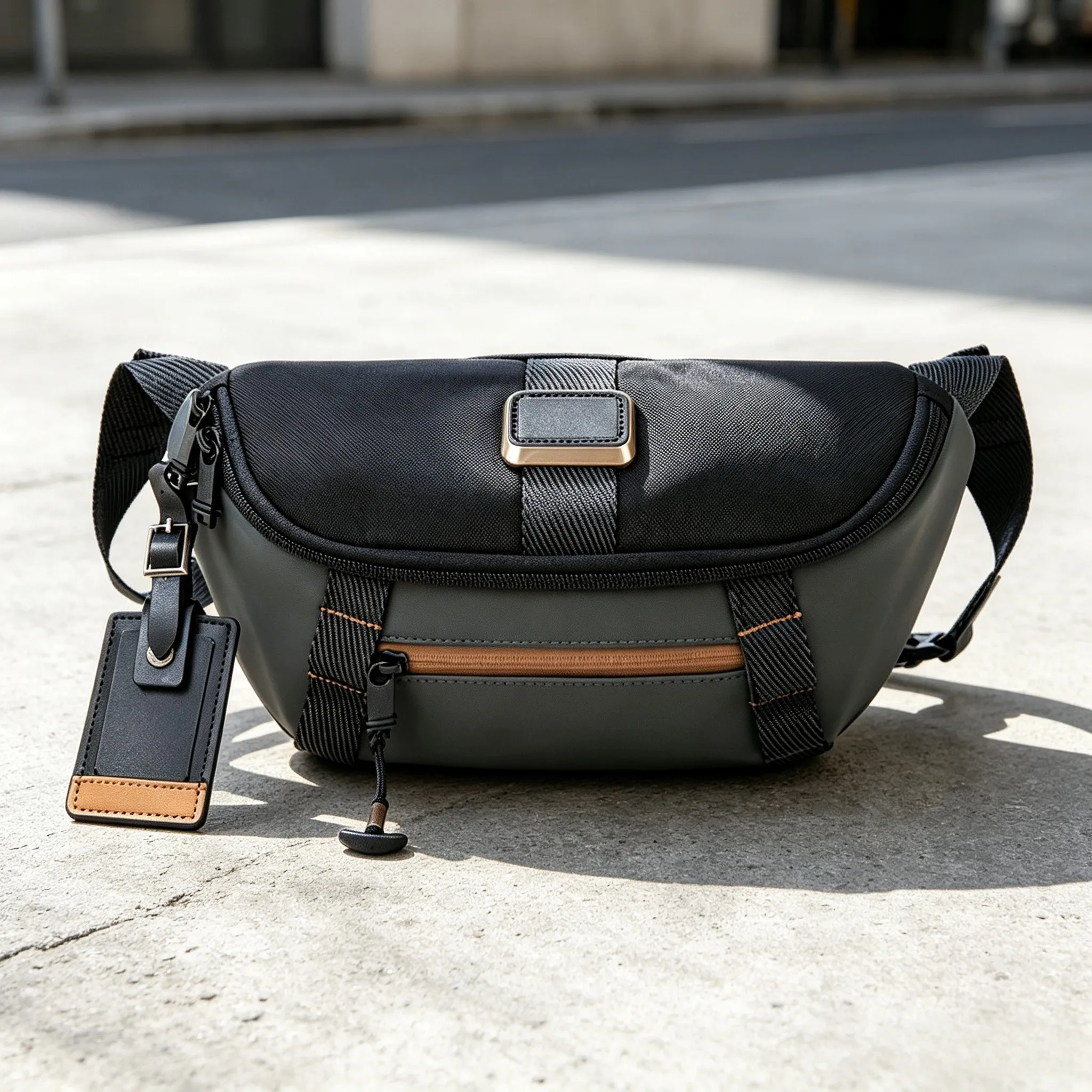 Men Stylish Ballistic Nylon Crossbody Bag Series Cool Casual Chest Bag Waist Pack view 2