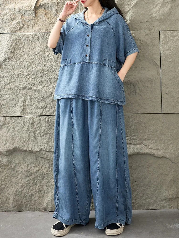 Amax LuluE Set Estivo con Capp - Women Fashion Jeans Top recensione e prezzo