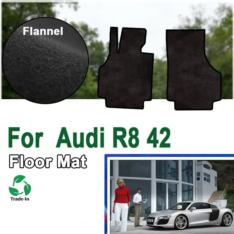 

Фланелевые автомобильные коврики для Audi R8 42 2007-2015: Премиальные, на заказ, противоскользящие, с панельной структурой