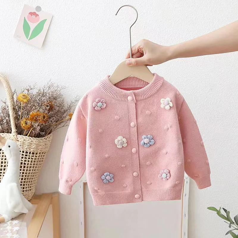 Children 100% Pure Wool Classic Retro Knitted Cardigan Thickened Keep Warm Boy and Girls Round Neck Solid Color Sweater Kids Top