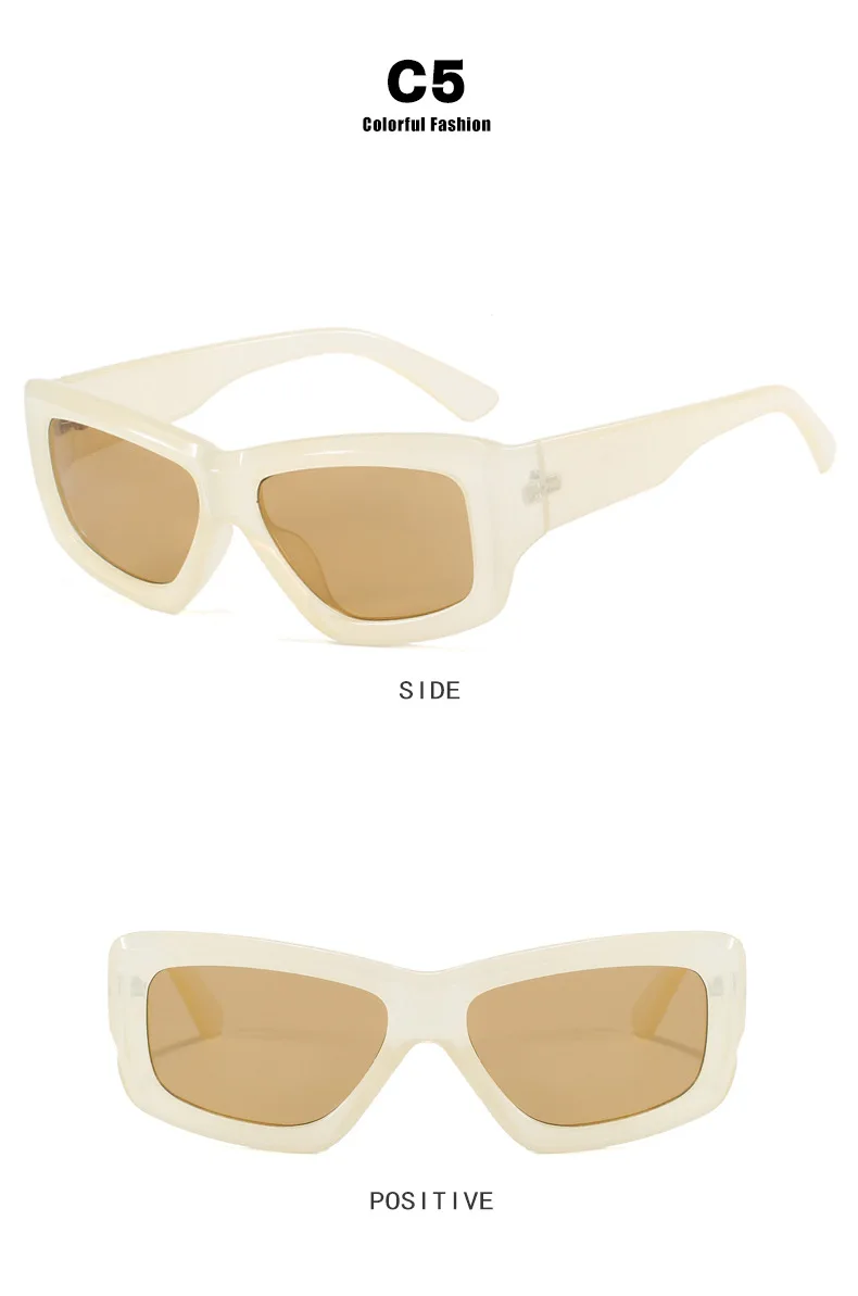DOHOHDO Luxus Y2K Mode Sonnenbrille Damen Markendesigner Quadratische Punk Sport Sonnenbrille Herren Goggle UV400 Modische Brillen Damen – Detail 9