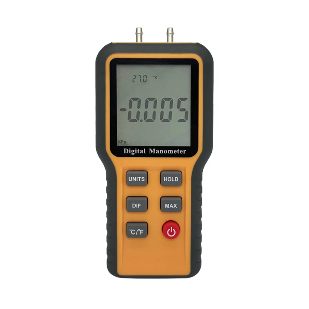 Misuratori di pressione dell'aria differenziale del manometro digitale Tester strumento di misurazione della temperatura interna Tubi dispositivo di misurazione della pressione