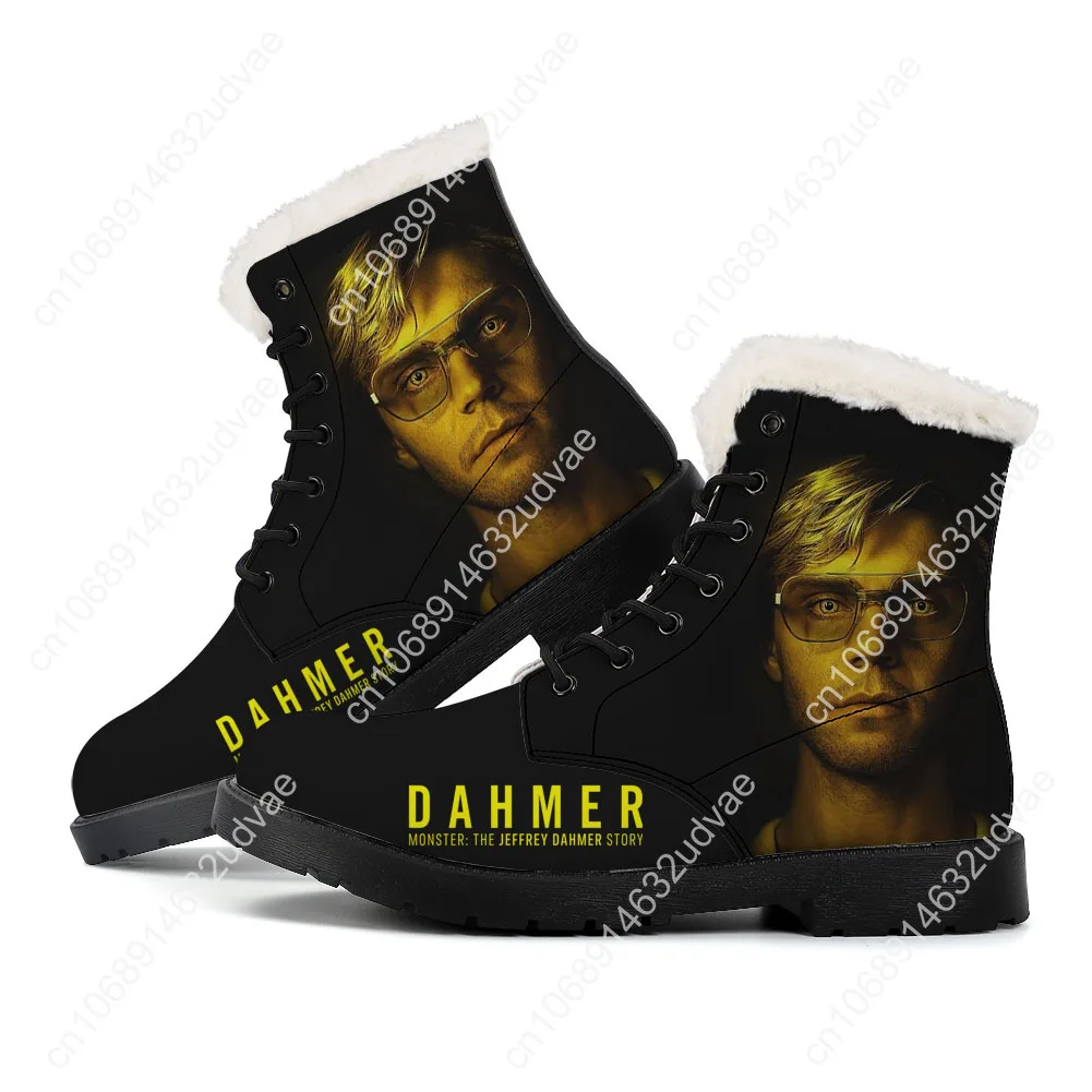 

Jeffrey Dahmer Plush Boots Mens Womens Teenager Shoes Casual Boot Outdoor Light High Quality Print on Demand Customize Shoe