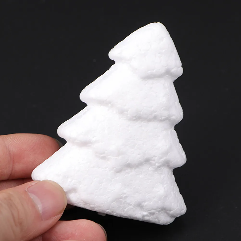 15Pcs Foam Christmas Tree DIY Set Simple Stylish Xmas Tree Shape Decor Craft Material Handmade Xmas Gift Desktop Ornament