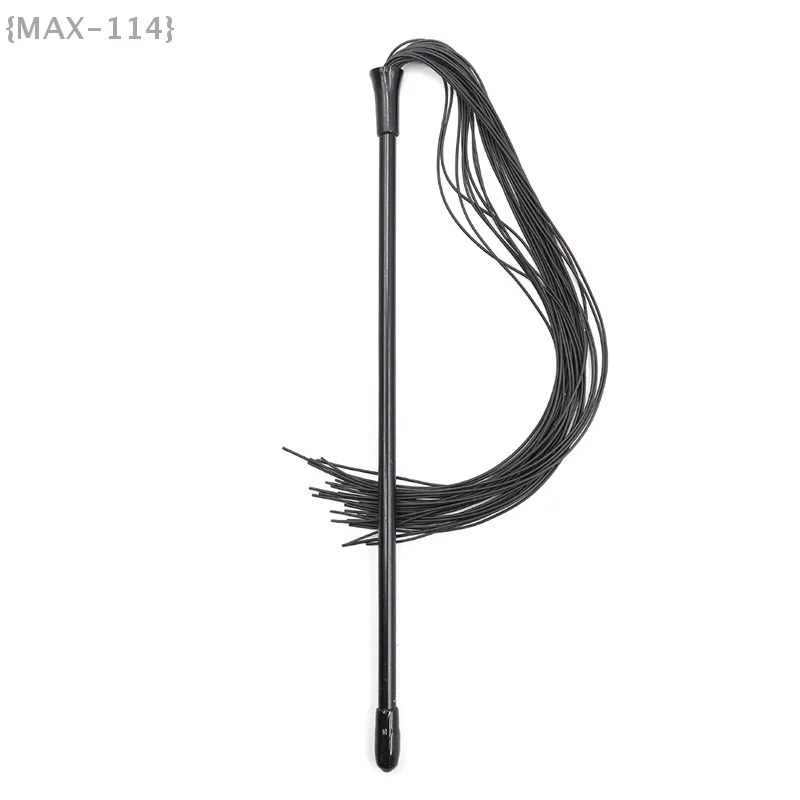 {MAX-114} 1 Pcs High Quality Silicone Whip Racing Riding Crop Party Flogger Hand Cuffs Queen Black Horse Riding Whip