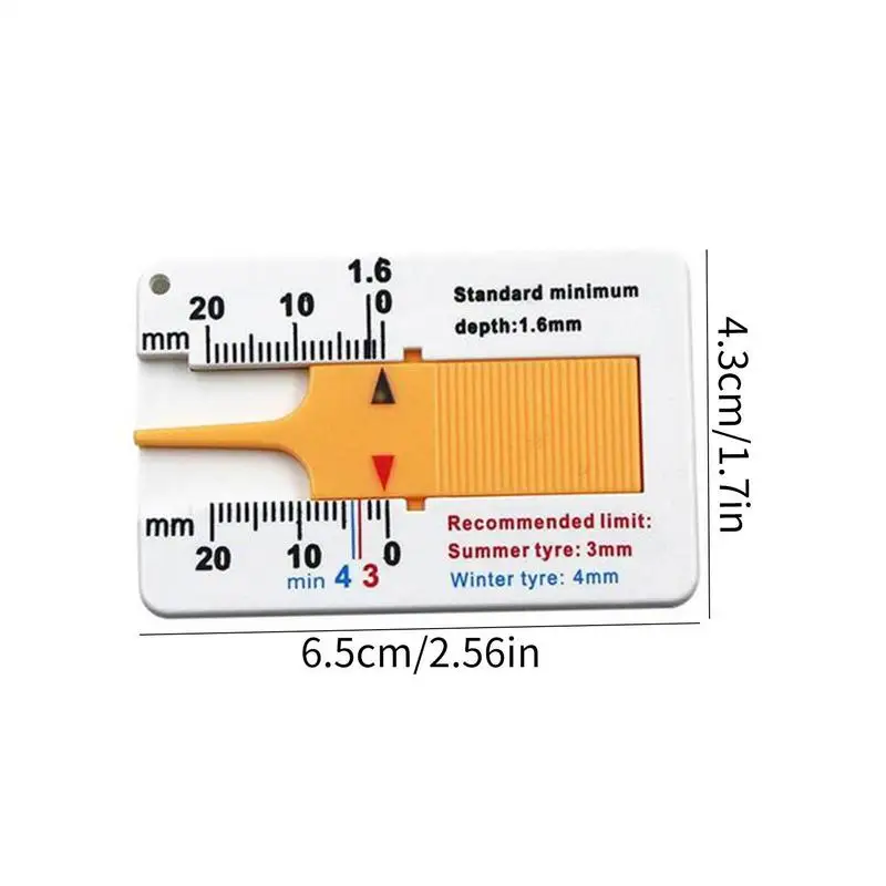 0-20mm Car Tyre Tread Depth Depthometer Gauge Caliper, Wheel Measure Tools, Wood Measure Ruler, Profile Marking Tool