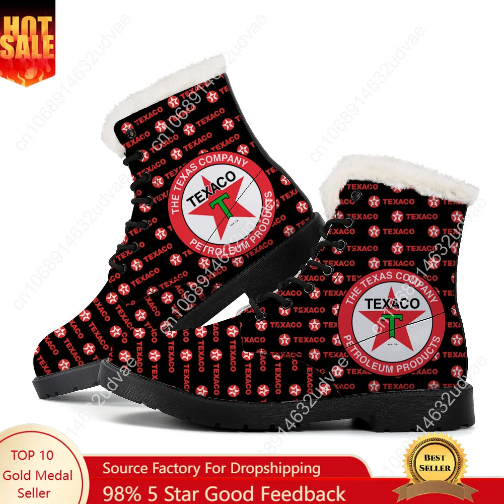 

Texaco Plush Boots Mens Womens Teenager Shoes Casual Boot Outdoor Light High Quality Couple Print on Demand Customize Shoe