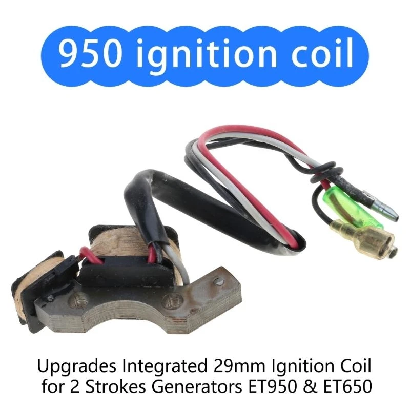 Efficient 29mm  Ignition Coil Long Lasting Ignition Coil Metal & Plastic for 2 Strokes Generators for ET950 ET650 D2RD