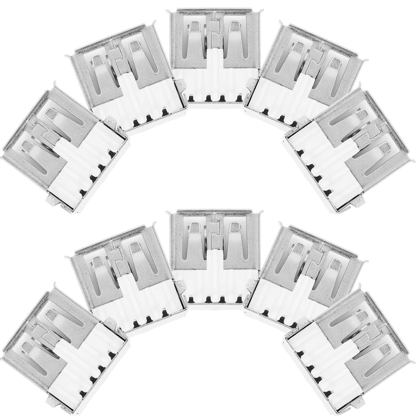 

100pcs USB Female Socket 90 Degree Horizontal High Speed Data Transfer Durable Connector USB Port Replacement Socket Female