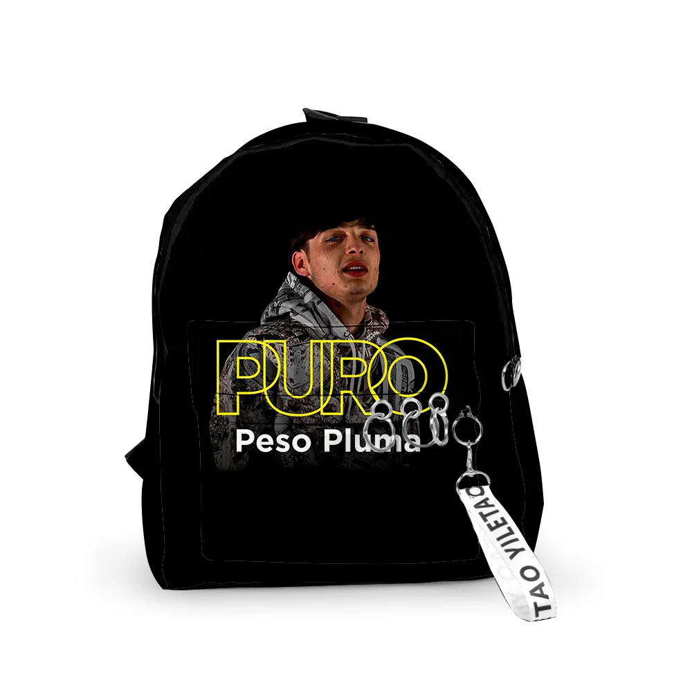 Peso Pluma Backpack Hip Hop Rapper Schoolbag Travel Bag Casual Style Daypack Harajuku Rucksack