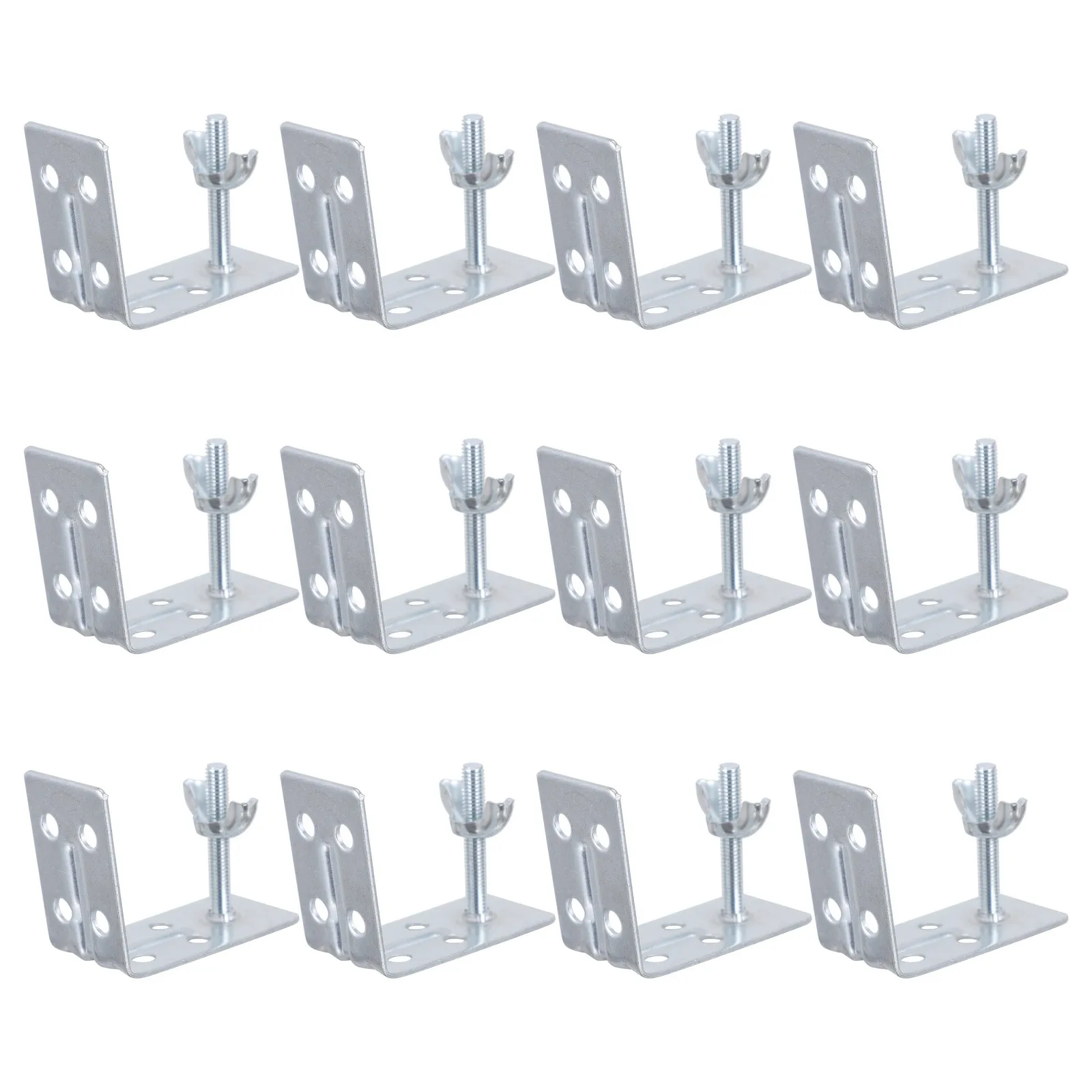 12Pcs Iron Curtain L Brackets Side Mounted Durable Home Decor Accessories Practical Curtain Bracket for Window Treatment