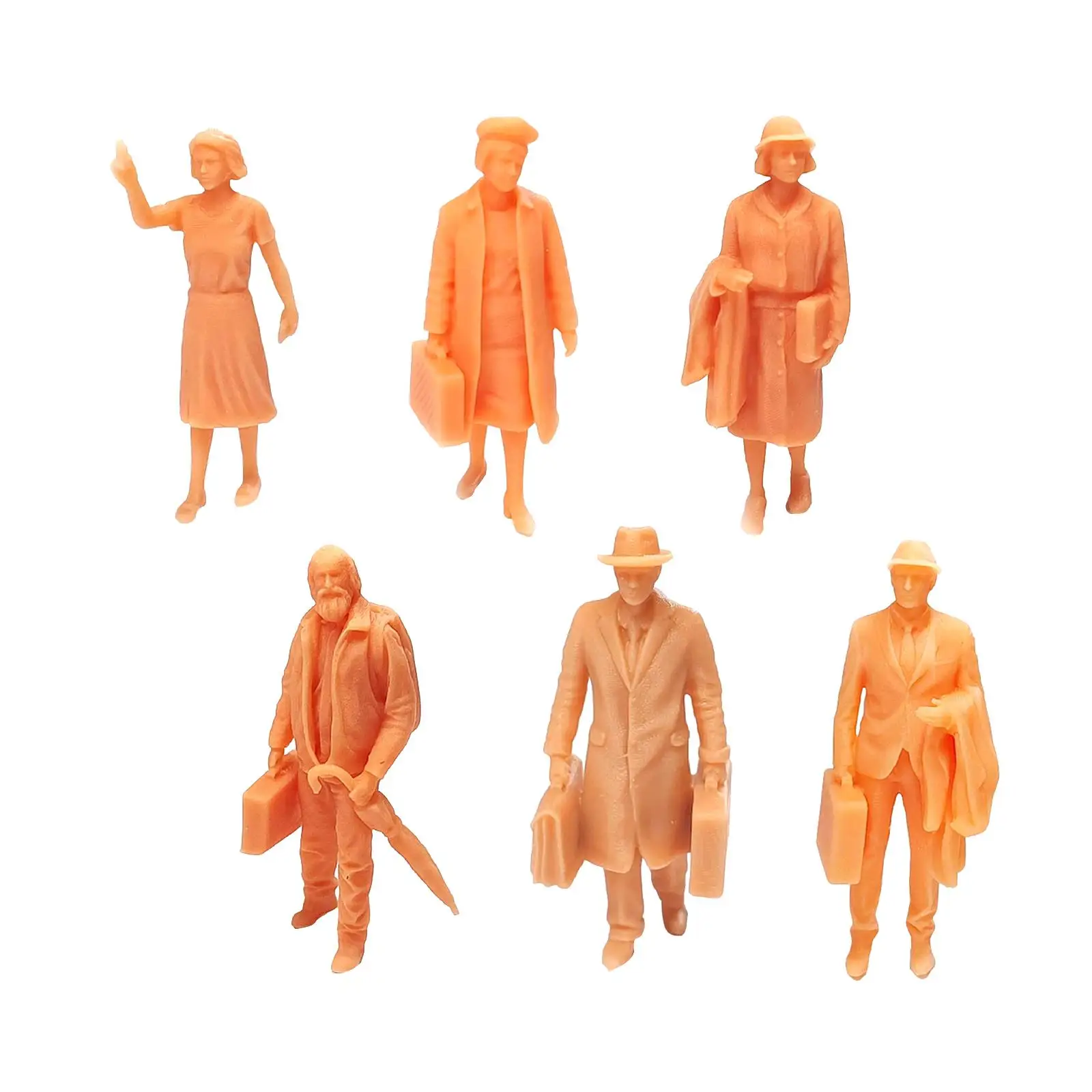 

People Figurines 1:87 Scale Model for Model Trains Architectural Decor