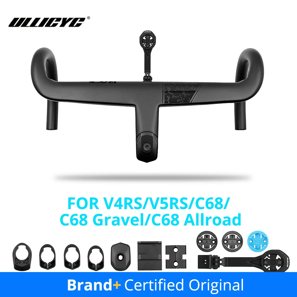 

ULLICYC CC.01 Integrated Carbon Handlebar Full Internal Cable Routing Road Bicycle Cockpit 370mm-430mm For V4RS V5RS C68