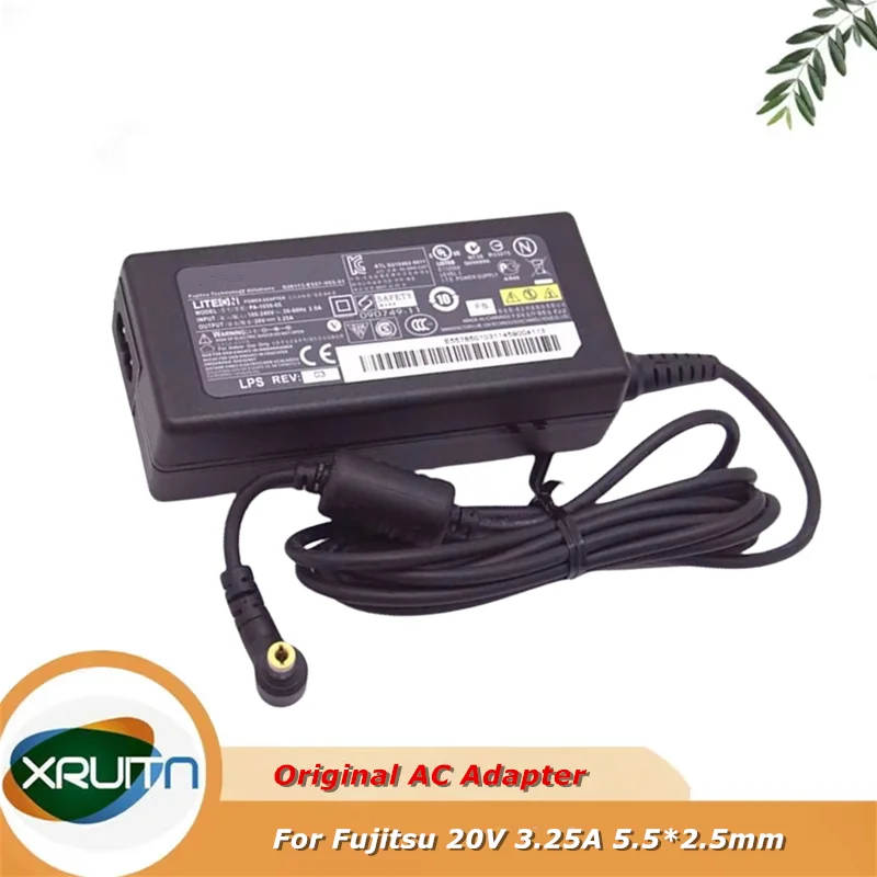 

Genuine PA-1650-65 20V 3.25A 65W 5.5*2.5mm AC Adapter Charger for FUJITSU SIEMENS ESPRIMO MOBILE V5515 V5535 laptop Power Supply