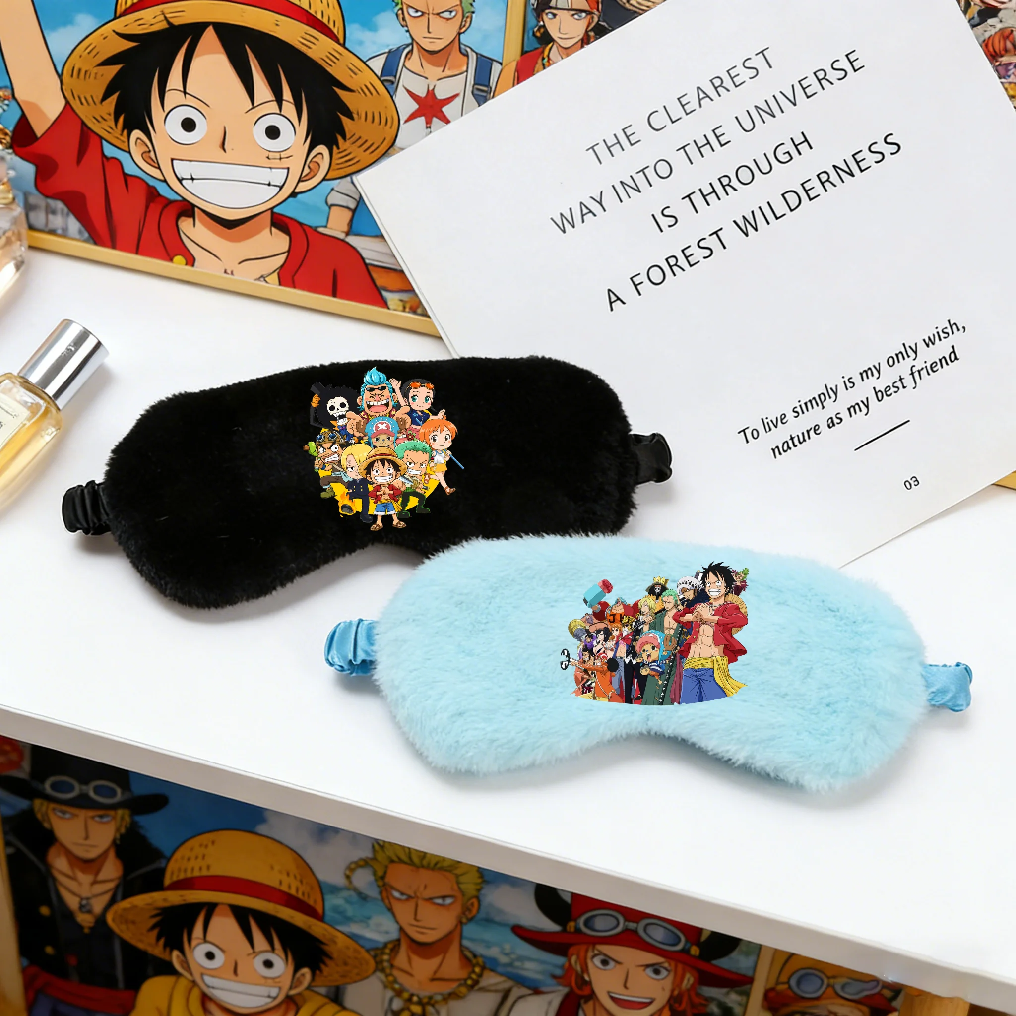 

Ones Piece Plush Sleep Eye Mask Cute Anime Zoro-Luffy-Boys Kids Canvas Printed Man Work Siesta Shade Patch Travel Relax Eye Mask