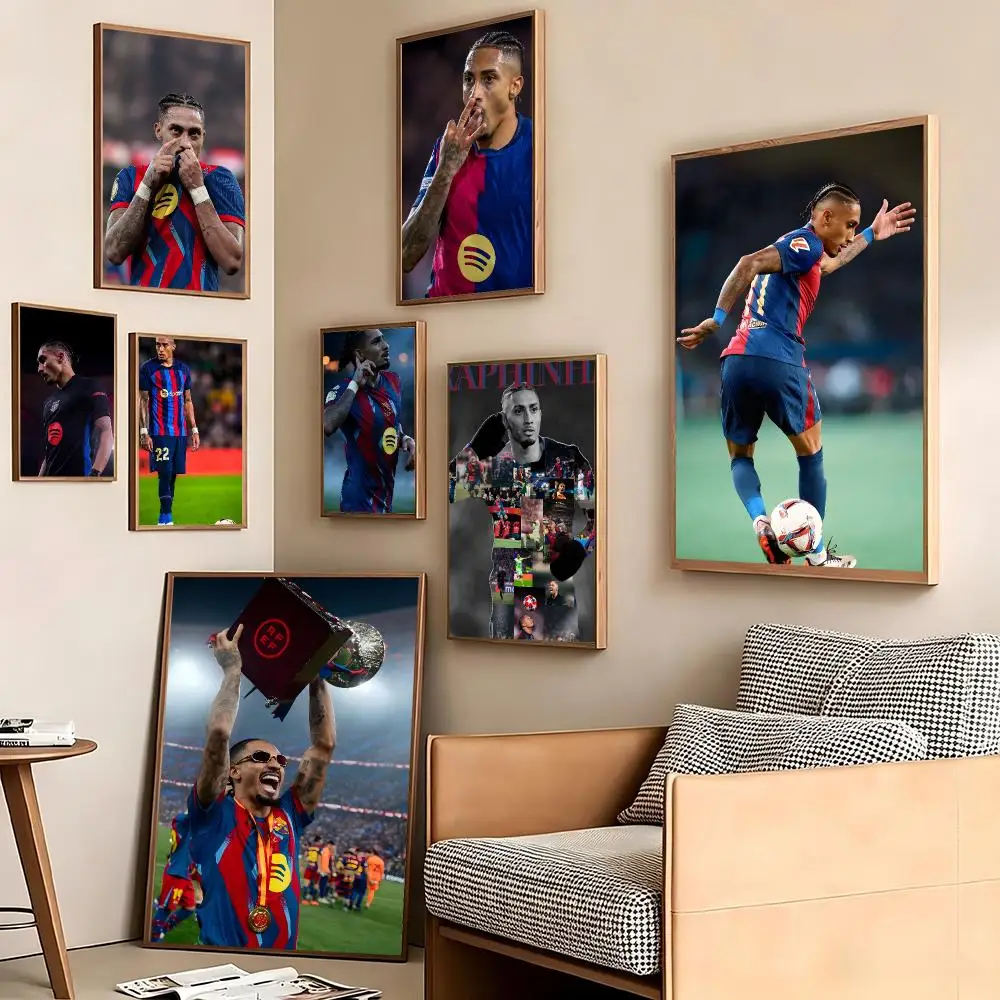 football star Raphinha Poster Pegatina artistica HD autoadhesiva impermeable para salon dormitorio