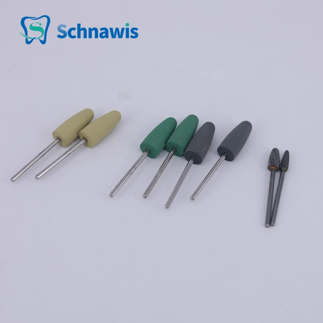 8Pcs/set HP Dental Resin Base Acrylic Polishing Burs Kit Drill Polisher Rotary Dentista Tool Dental Lab Instrument