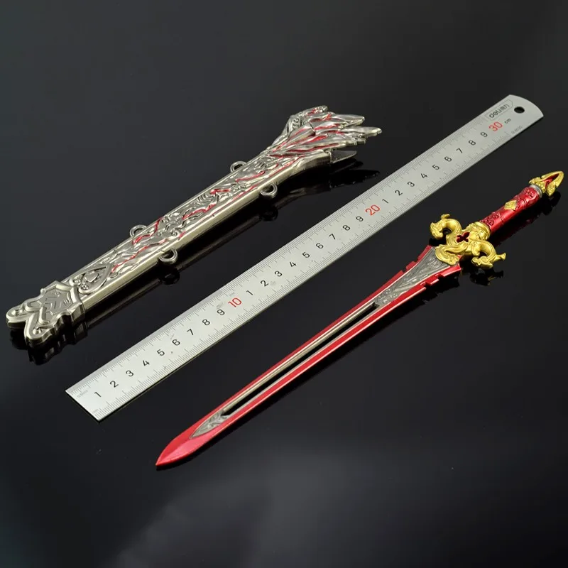 30 centimetri Naraka Bladepoint Gioco Arma Spada Lunga Chixiao Periferia Artigianato In Metallo con Guaina Giocattolo Spada Modello Collezione per I Bambini