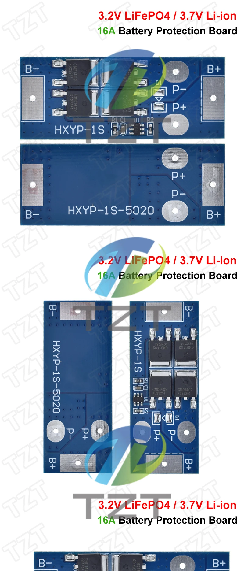 TZT 1S 3,2V 3,7V 16A LiFePO4 Li-Ionen Lithium-Batterie-Schutzplatine BMS PCB PCM Zellpack Überlade- und Tiefentladeschutz – Detail 4