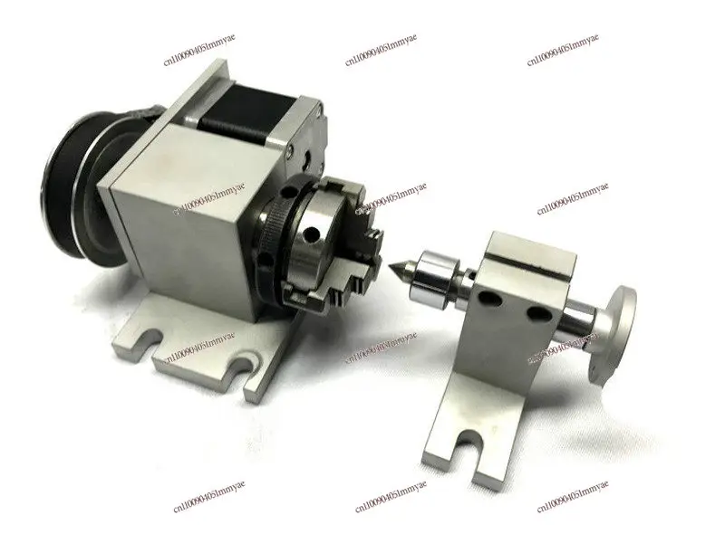 CNC Engraving Machine A Axis 4th Axis 50/63/65 Three-jaw Four-jaw Chuck Thimble Tailstock Indexing Head Round Carving Core