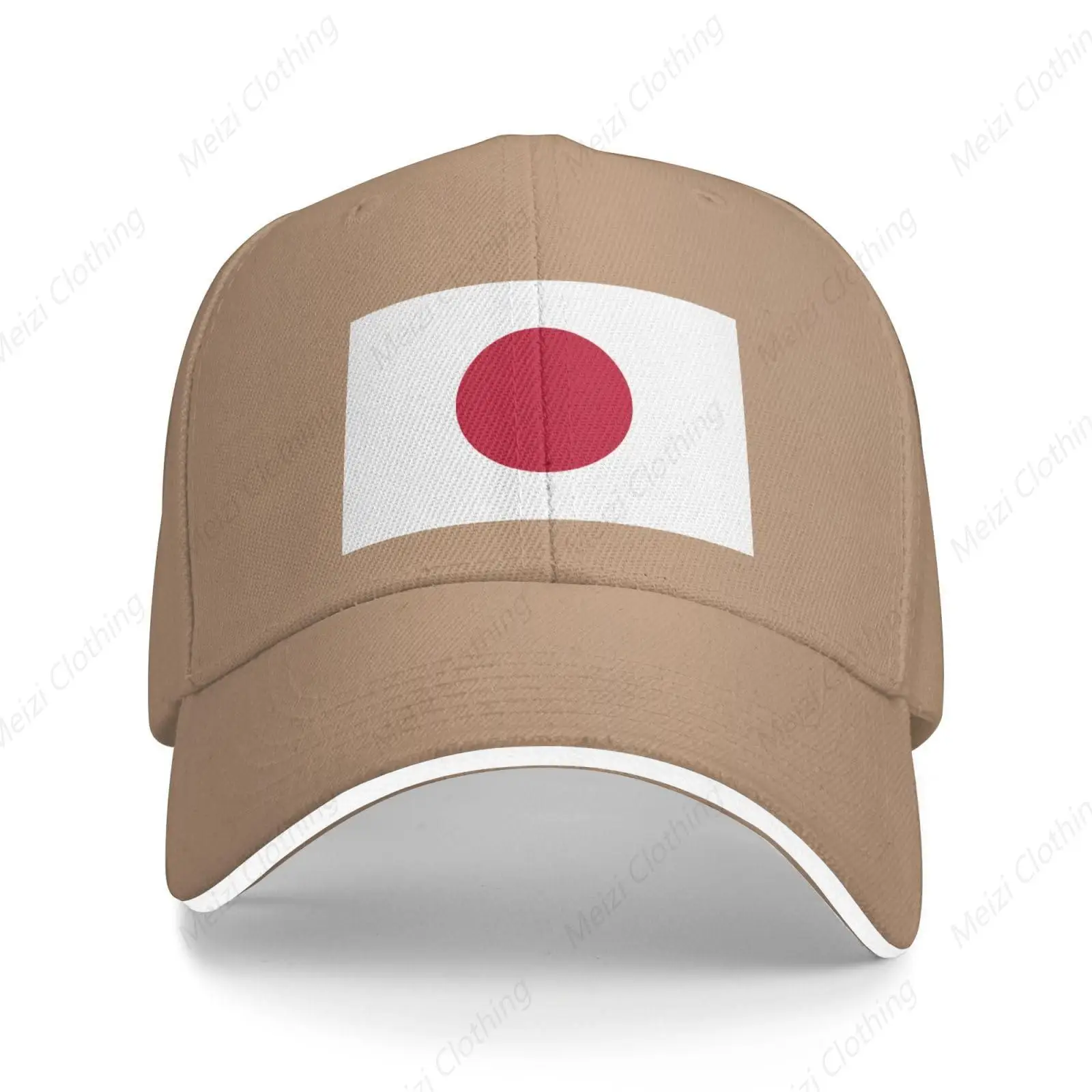 Japanese Flag Pattern Sandwich Duck Tongue Hat Outdoor Sports Baseball Hat Adjustable Truck Golf Hat image 3