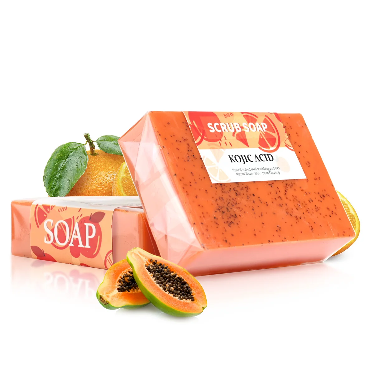 

M+100G Hand Deep Cleaning Scrub Exfoliating Kojic Acid Turmeric Lemon Orange Vitamin C Soap Moisturizing Soap