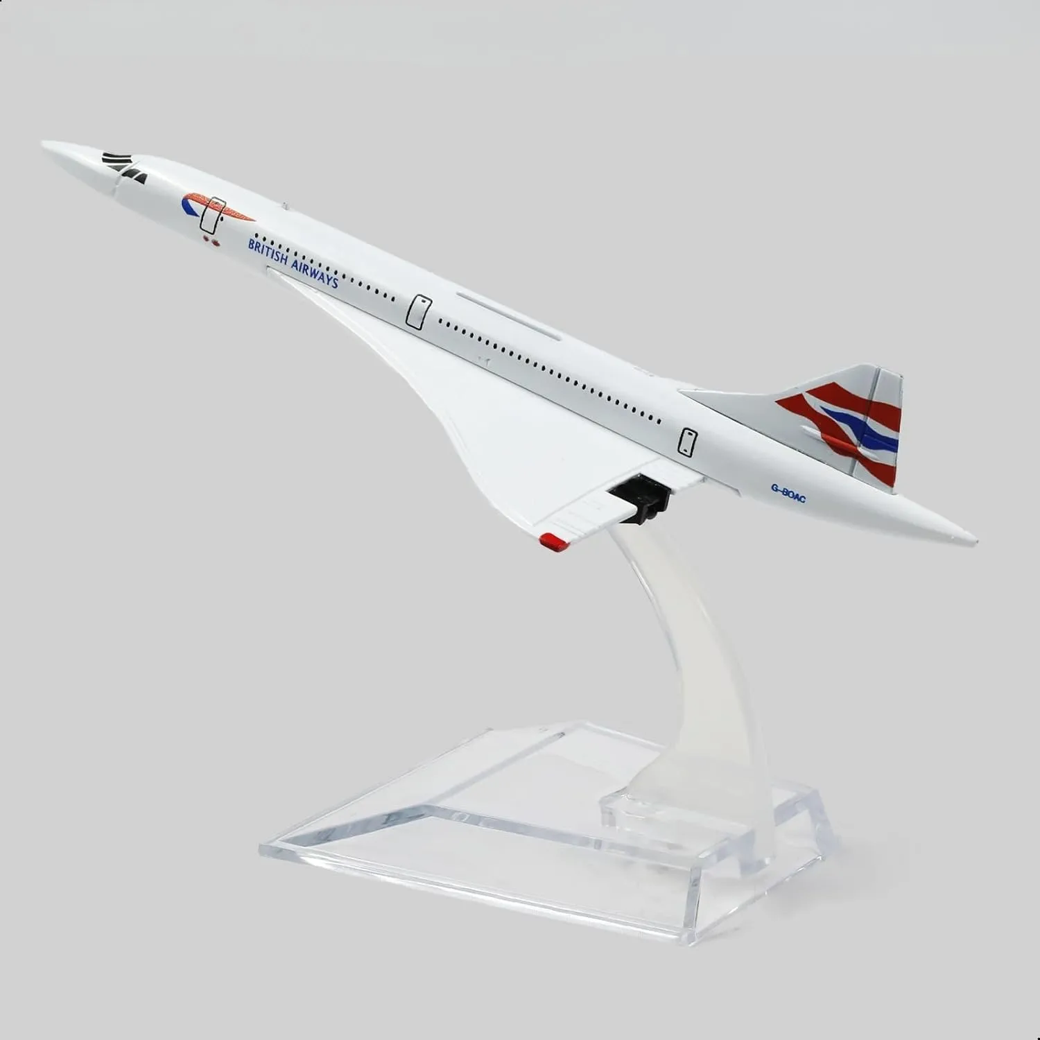 1/400 Scale British Airways Concorde Diecast Metal Airplane Model Kit with Stand for Aviation Enthusiasts Gifts or Decorations