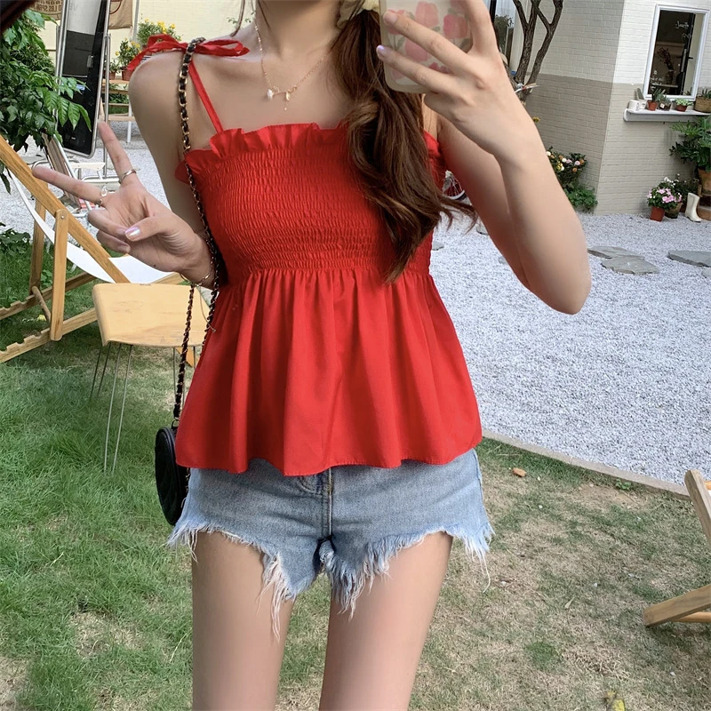 2024 New Solid Color Fashion Women Hotsweet Basics Backless Casual Y2k Camis Sexy Clothes Elegant Top