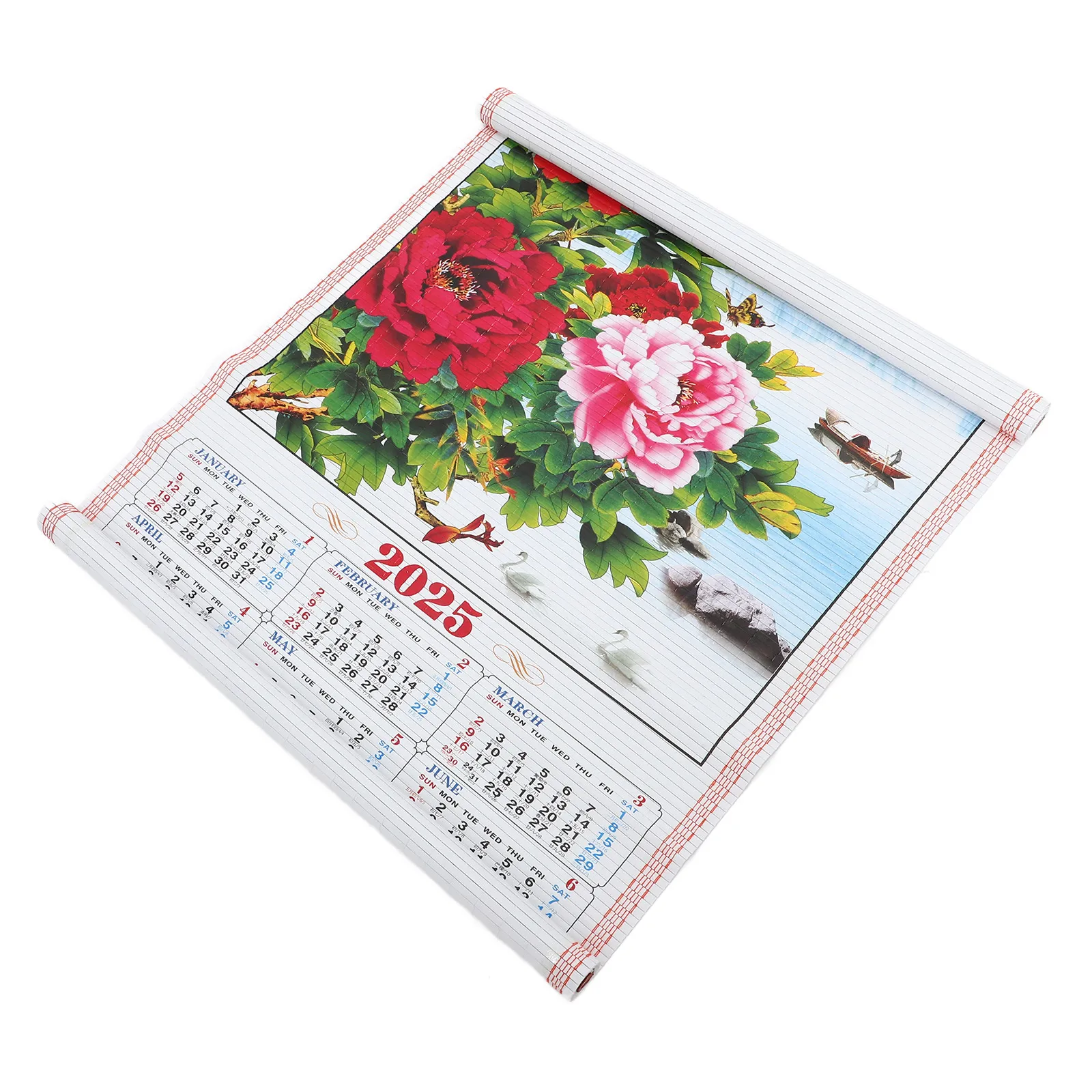 

Imitation Rattan Wall Calendar Household Hanging Monthly Planner Clear Printed Office Schedule Snake Year 2025 Daily