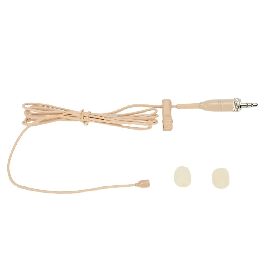 Beige Lavalier Lapel Clip Microphone 3.5mm 3-Pin 4-Pin XLR For Shure Wireless Lavalier Microphone    N E W