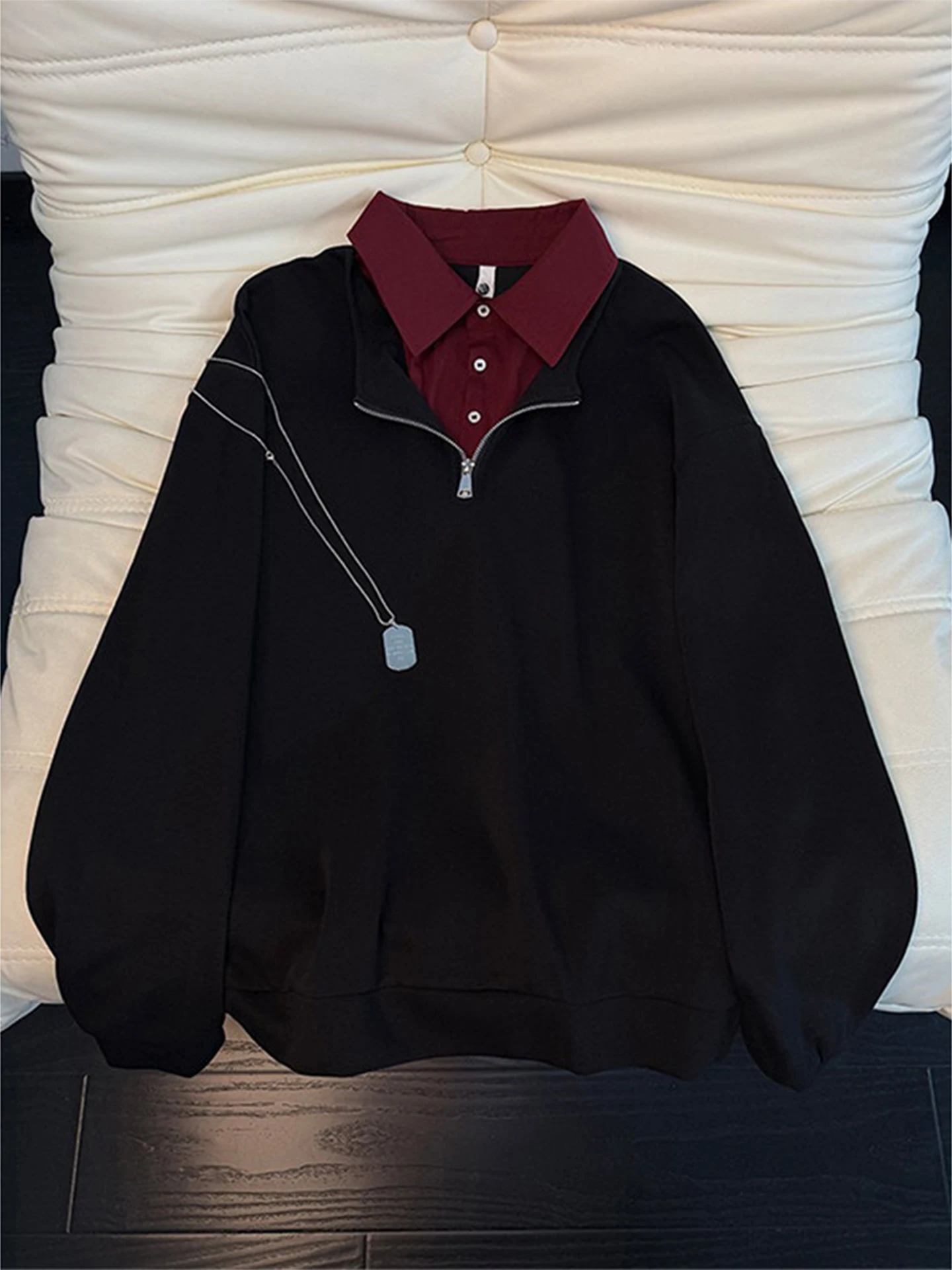 

Мужская толстовка Bla American Sle Long Sleeve с капюшоном, весенне-осенняя, дизайнерская, в стиле ретро, повседневная одежда