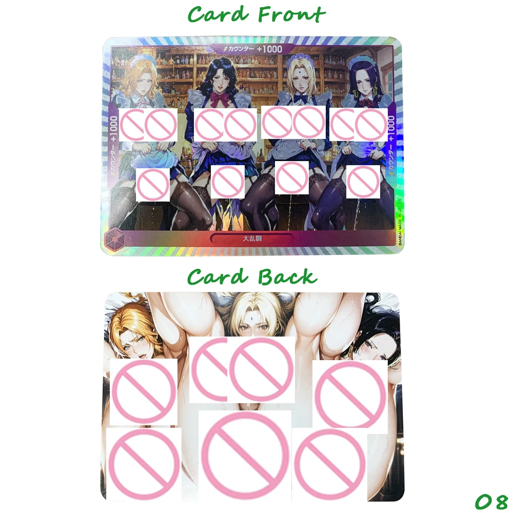 Sexy Anime Naked Girl Collection Card Big Breasted Beauties Nude Card Refractive Color Flash Embossed Textured Otaku Gifts