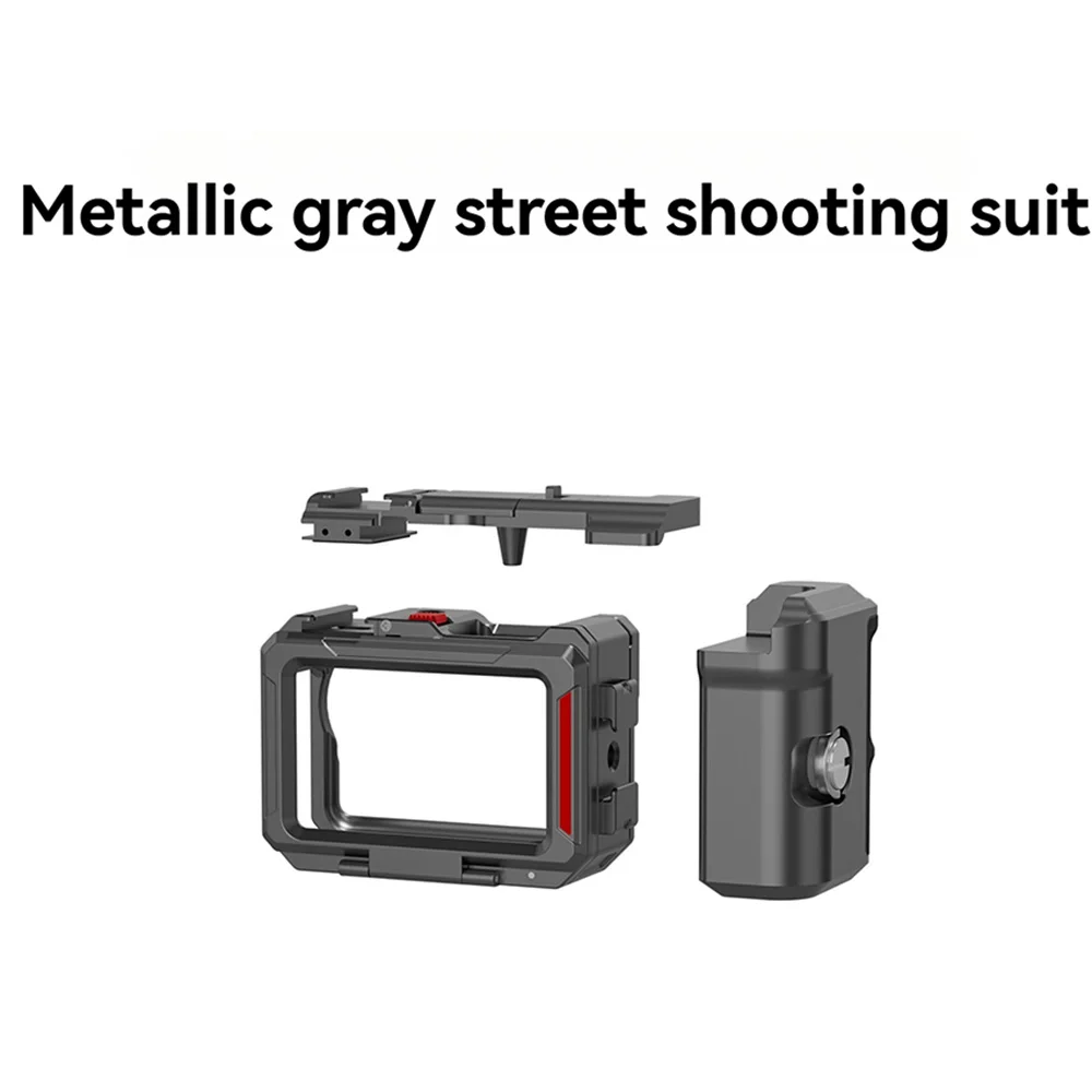 Metal Street Handle Expansion Frame Mount For DJI Osmo Action 6 Photography Handle Grip Rabbit Cage Camera Accessories