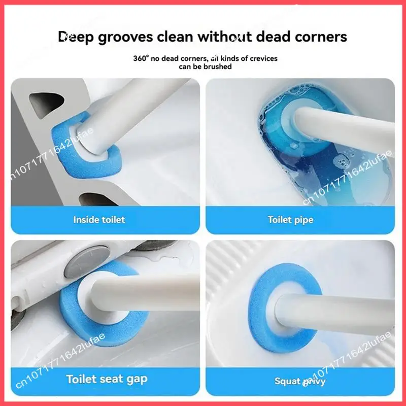 

B52C Экологичная щетка для унитаза с длинной ручкой, настенная, одноразовая насадка для щетки, скребок для чистки унитаза в ванной комнате