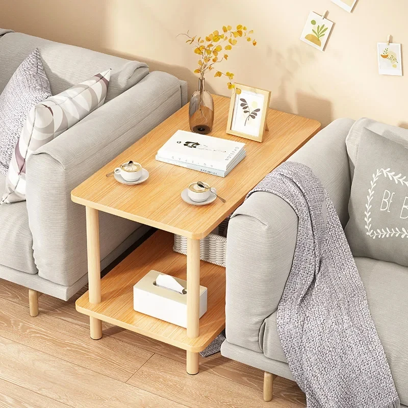 Coffee Tables Wood Modern Living Room Tea Table Simple Creative Double Side Tables Nordic Sofa Table Nightstand Furniture Decor