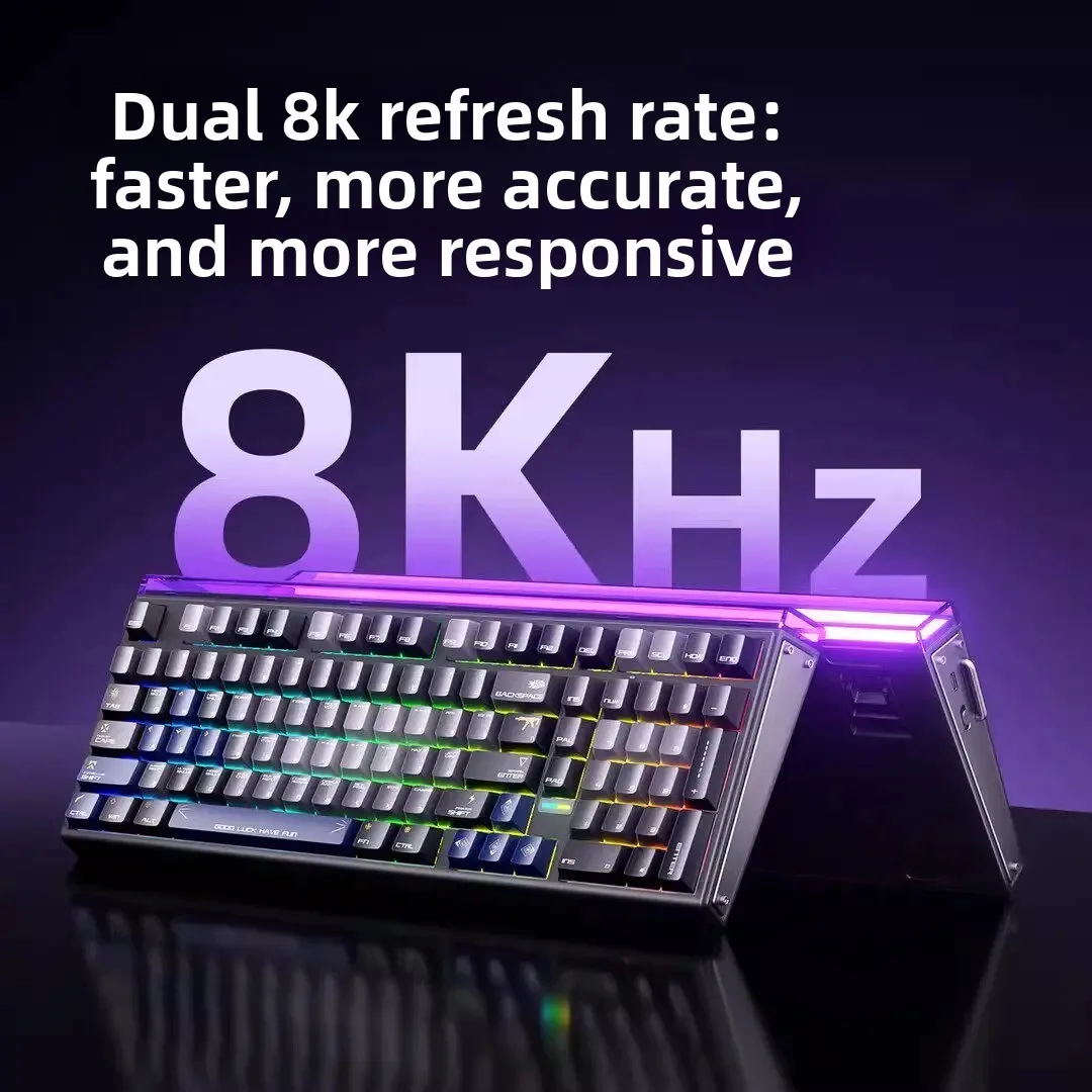 AULA Hero 99he Magnetic Keyboard 99% Layout Wired Trigger 8K Return E-sports Gamer Gaming Keyboard Customize RGB Keyboard Gifts