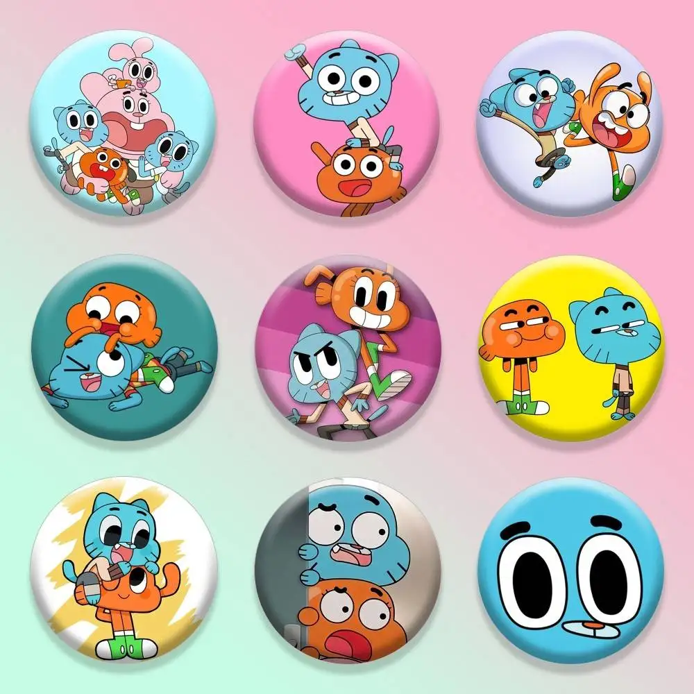 

The A-AMAZING W-World of G-Gumball 25mm 32mm 44mm 58mm 75mm Brooches Badges Pins for Accessories