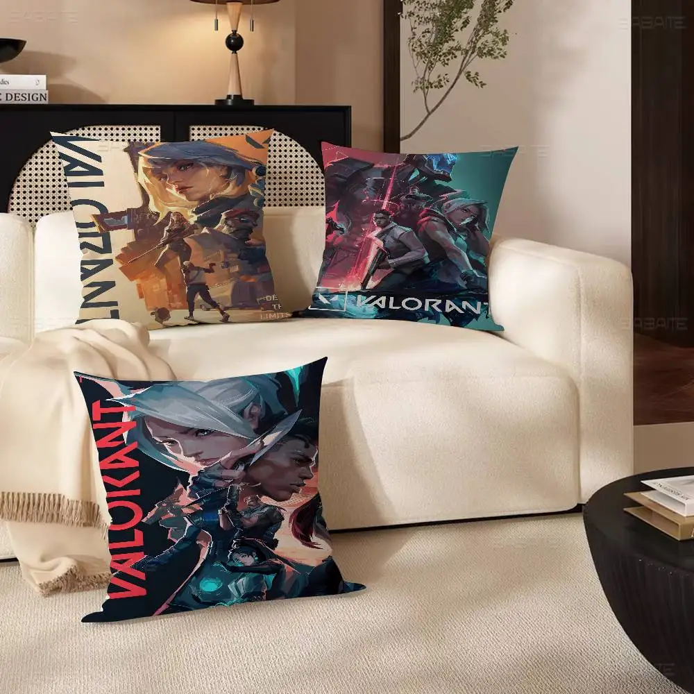 

Video Game V-Valorant Cool Pillow Cover for Bedroom Room and Living Room Sofa Decorative Cushion Cover