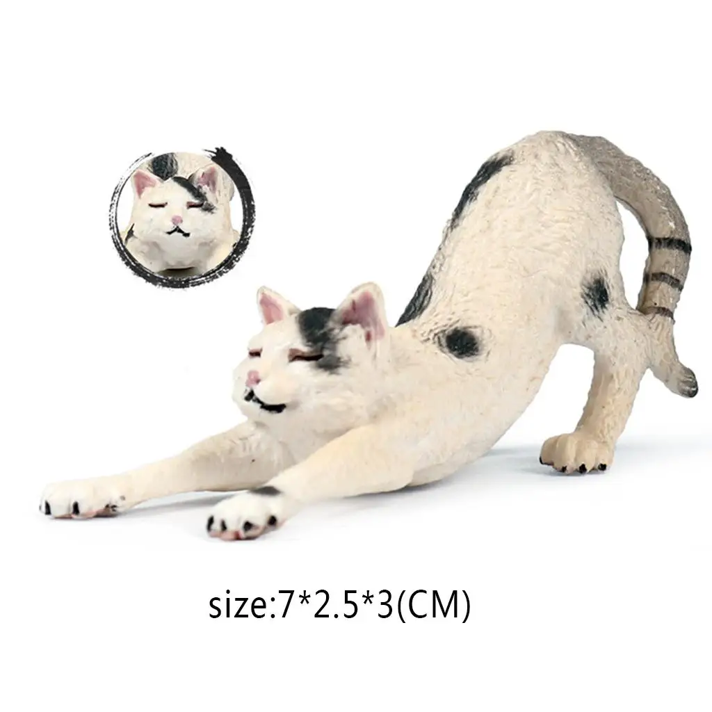 収集価値のある動物フィギュア-猫のおもちゃ-pvc素材の装飾的なデスクトップオーナメント-インタラクティブな遊びや教育に最適