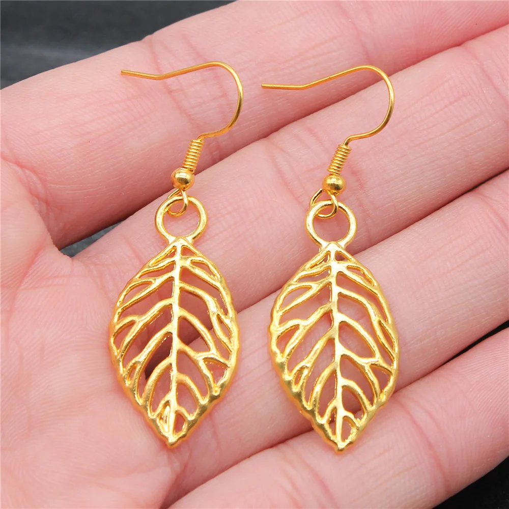 Leaves Pendant Earrings Women Vintage Drop Earrings Fashion Handmade Jewelry Simple Earring Dropshipping